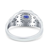 Celtic Art Deco Wedding Bridal Engagement Ring Simulated Cubic Zirconia 925 Sterling Silver