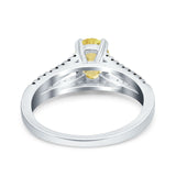 Split Shank Halo Oval Wedding Engagement Ring Round Black Simulated Cubic Zirconia 925 Sterling Silver