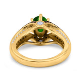 Split Shank Halo Oval Wedding Engagement Ring Black Round Simulated Cubic Zirconia 925 Sterling Silver