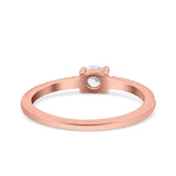 Simple Wedding Ring Band Round Simulated Cubic Zirconia 925 Sterling Silver