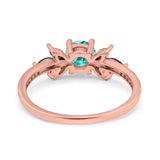 Art Deco Engagement Ring Simulated Black Round Simulated Cubic Zirconia 925 Sterling Silver