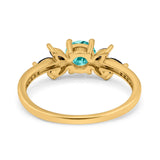 Art Deco Engagement Ring Simulated Black Round Simulated Cubic Zirconia 925 Sterling Silver