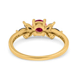 Art Deco Engagement Ring Simulated Black Round Simulated Cubic Zirconia 925 Sterling Silver