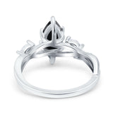 Infinity Twist Marquise Art Deco Engagement Ring Simulated Cubic Zirconia 925 Sterling Silver