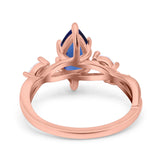 Infinity Twist Marquise Art Deco Engagement Ring Simulated Cubic Zirconia 925 Sterling Silver