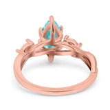 Infinity Twist Marquise Art Deco Engagement Ring Simulated Cubic Zirconia 925 Sterling Silver