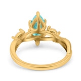 Infinity Twist Marquise Art Deco Engagement Ring Simulated Cubic Zirconia 925 Sterling Silver