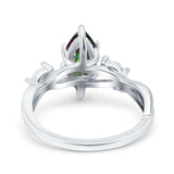 Infinity Twist Marquise Art Deco Engagement Ring Simulated Cubic Zirconia 925 Sterling Silver