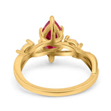 Infinity Twist Marquise Art Deco Engagement Ring Simulated Cubic Zirconia 925 Sterling Silver