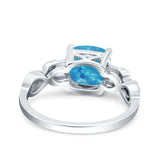 Art Deco Cushion Cut Wedding Engagement Bridal Ring Simulated Cubic Zirconia 925 Sterling Silver