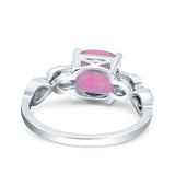 Art Deco Cushion Cut Wedding Engagement Bridal Ring Simulated Cubic Zirconia 925 Sterling Silver