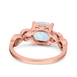 Art Deco Cushion Cut Wedding Engagement Bridal Ring Simulated Cubic Zirconia 925 Sterling Silver