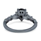 Art Deco Pear Shape Wedding Bridal Ring Triangle Simulated Cubic Zirconia 925 Sterling Silver