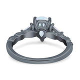 Art Deco Pear Shape Wedding Bridal Ring Triangle Simulated Cubic Zirconia 925 Sterling Silver