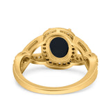 Infinity Twisted Shank Art Deco Halo Oval Wedding Engagement Ring Round Simulated Cubic Zirconia 925 Sterling Silver