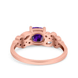 Vintage Style Art Deco Cushion and Marquise Wedding Engagement Ring Simulated Cubic Zirconia 925 Sterling Silver