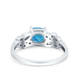 Vintage Style Art Deco Cushion and Marquise Wedding Engagement Ring Simulated Cubic Zirconia 925 Sterling Silver