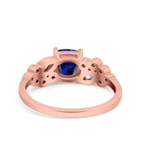 Vintage Style Art Deco Cushion and Marquise Wedding Engagement Ring Simulated Cubic Zirconia 925 Sterling Silver