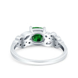 Vintage Style Art Deco Cushion and Marquise Wedding Engagement Ring Simulated Cubic Zirconia 925 Sterling Silver