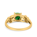 Vintage Style Art Deco Cushion and Marquise Wedding Engagement Ring Simulated Cubic Zirconia 925 Sterling Silver