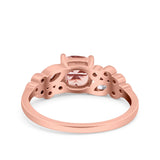 Vintage Style Art Deco Cushion and Marquise Wedding Engagement Ring Simulated Cubic Zirconia 925 Sterling Silver