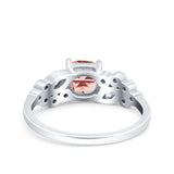 Vintage Style Art Deco Cushion and Marquise Wedding Engagement Ring Simulated Cubic Zirconia 925 Sterling Silver
