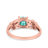 Vintage Style Art Deco Cushion and Marquise Wedding Engagement Ring Simulated Cubic Zirconia 925 Sterling Silver