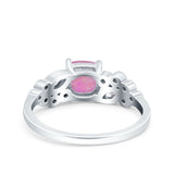 Vintage Style Art Deco Cushion and Marquise Wedding Engagement Ring Simulated Cubic Zirconia 925 Sterling Silver