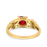 Vintage Style Art Deco Cushion and Marquise Wedding Engagement Ring Simulated Cubic Zirconia 925 Sterling Silver