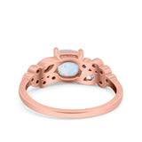 Vintage Style Art Deco Cushion and Marquise Wedding Engagement Ring Simulated Cubic Zirconia 925 Sterling Silver