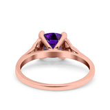 Celtic Art Deco Wedding Engagement Bridal Ring Round Simulated Cubic Zirconia 925 Sterling Silver