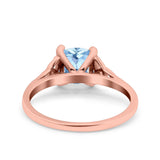 Celtic Art Deco Wedding Engagement Bridal Ring Round Simulated Cubic Zirconia 925 Sterling Silver