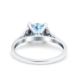 Celtic Art Deco Wedding Engagement Bridal Ring Round Simulated Cubic Zirconia 925 Sterling Silver