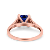 Celtic Art Deco Wedding Engagement Bridal Ring Round Simulated Cubic Zirconia 925 Sterling Silver