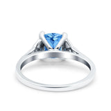 Celtic Art Deco Wedding Engagement Bridal Ring Round Simulated Cubic Zirconia 925 Sterling Silver