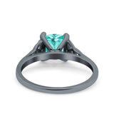 Celtic Art Deco Wedding Engagement Bridal Ring Round Simulated Cubic Zirconia 925 Sterling Silver