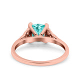 Celtic Art Deco Wedding Engagement Bridal Ring Round Simulated Cubic Zirconia 925 Sterling Silver