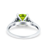 Celtic Art Deco Wedding Engagement Bridal Ring Round Simulated Cubic Zirconia 925 Sterling Silver