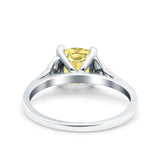 Celtic Art Deco Wedding Engagement Bridal Ring Round Simulated Cubic Zirconia 925 Sterling Silver