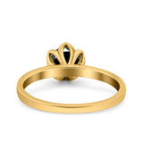 Art Deco Wedding Bridal Ring Round Simulated Cubic Zirconia 925 Sterling Silver