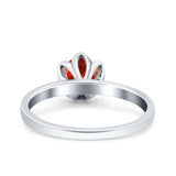 Art Deco Wedding Bridal Ring Round Simulated Cubic Zirconia 925 Sterling Silver