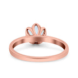 Art Deco Wedding Bridal Ring Round Simulated Cubic Zirconia 925 Sterling Silver