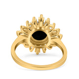 Art Deco Wedding Engagement Bridal Ring Baguette Round Simulated Cubic Zirconia 925 Sterling Silver