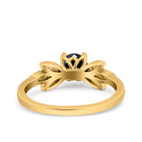 Art Deco Wedding Bridal Ring Leaf Dainty Round Simulated Cubic Zirconia 925 Sterling Silver