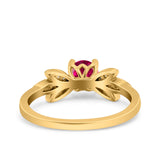 Art Deco Wedding Bridal Ring Leaf Dainty Round Simulated Cubic Zirconia 925 Sterling Silver