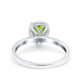 Vintage Style Art Deco Solitaire Accent Pear Wedding Engagement Ring Simulated Cubic Zirconia 925 Sterling Silver