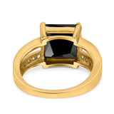 Princess Cut Art Deco Engagement Ring Simulated Cubic Zirconia 925 Sterling Silver