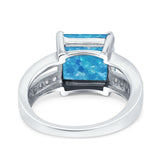Princess Cut Art Deco Engagement Ring Simulated Cubic Zirconia 925 Sterling Silver