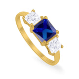 Princess Cut Engagement Ring Simulated Cubic Zirconia 925 Sterling Silver