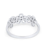 Art Deco Design Fashion Ring Round Simulated Cubic Zirconia 925 Sterling Silver
